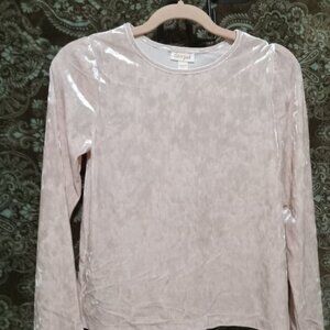 Girls' Long Sleeve Velour Shirt - Cat & Jack™ Pink Size Small NWT